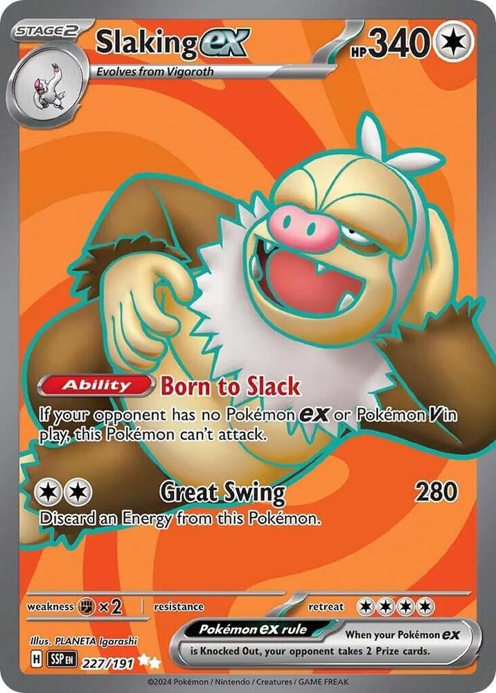 227, Scarlet & Violet: Surging Sparks, Ultra Rare Slaking ex (227/191) [Scarlet & Violet: Surging Sparks] - Trading Card World