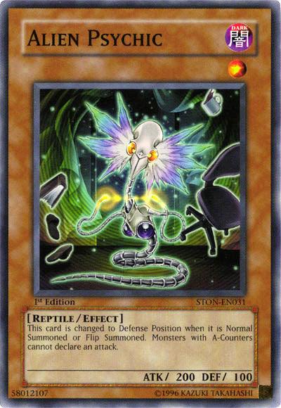 1st Edition, Common, Dark, Effect Monster, Reptile, Strike of Neos, Unlimited Alien Psychic [STON-EN031] Common - Trading Card World