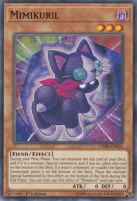 1st Edition, Chaos Impact, Common, Dark, Effect Monster, Fiend, Unlimited Mimikuril [CHIM-EN031] Common - Trading Card World