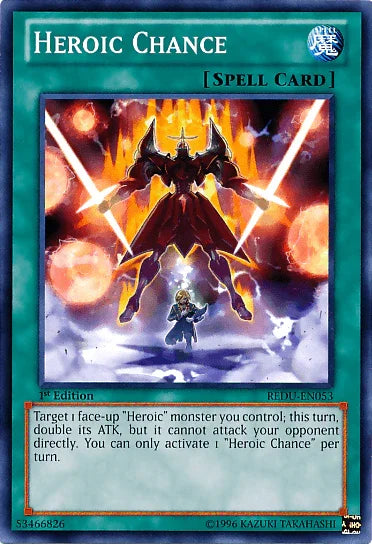 1st Edition, Common, Normal Spell, Return of the Duelist, Spell, Unlimited Heroic Chance [REDU-EN053] Common - Trading Card World