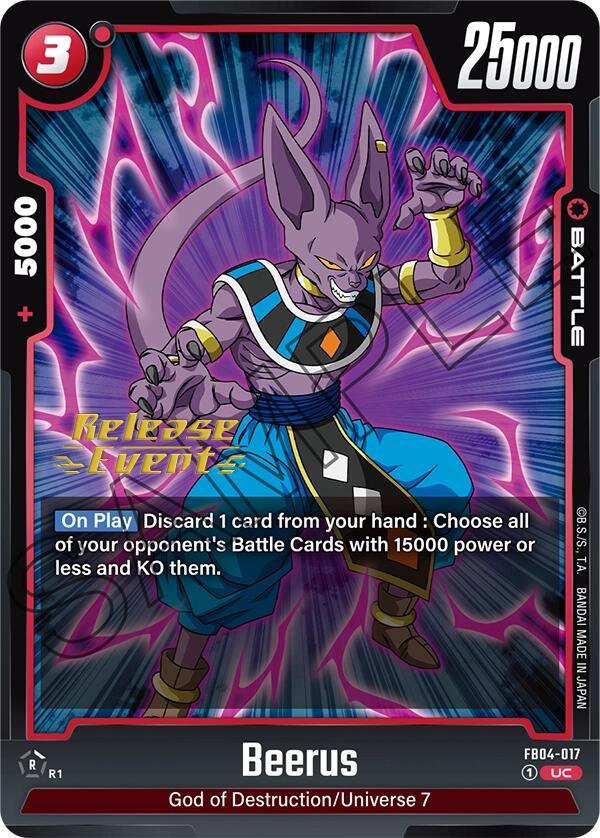  Beerus [Ultra Limit Release Event Cards] - Trading Card World