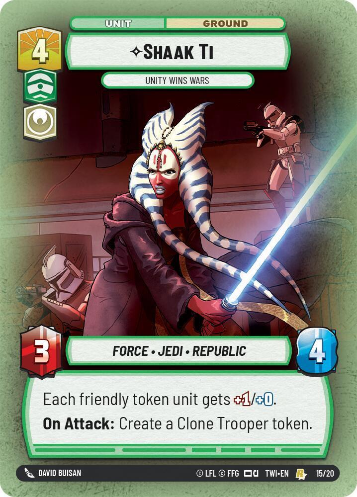  Shaak Ti - Unity Wins Wars (15/20) [Twilight of the Republic: Weekly Play] - Trading Card World