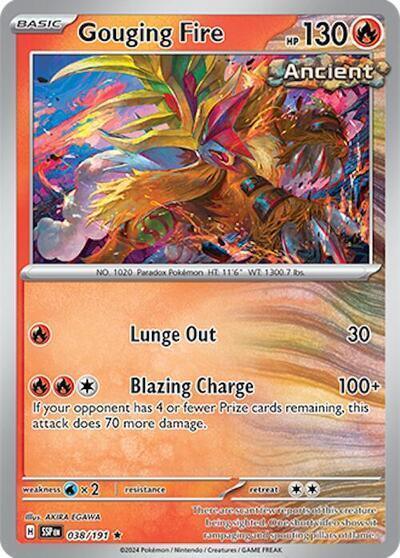 Scarlet & Violet: Surging Sparks Gouging Fire (038/191) (Deck Exclusives) [Scarlet & Violet: Surging Sparks] - Trading Card World