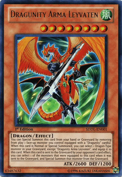 1st Edition, Dragon, Effect Monster, Structure Deck: Dragunity Legion, Ultra Rare, Unlimited, Wind Dragunity Arma Leyvaten [SDDL-EN001] Ultra Rare - Trading Card World