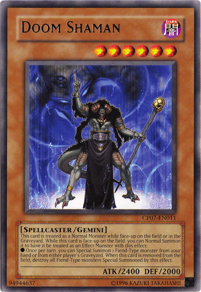 Champion Pack 7, Dark, Effect Monster, Rare, Spellcaster, Unlimited Doom Shaman [CP07-EN011] Rare - Trading Card World