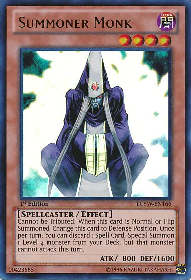 1st Edition, Dark, Effect Monster, Legendary Collection 3: Yugi's World, Spellcaster, Ultra Rare, Unlimited Summoner Monk [LCYW-EN166] Ultra Rare - Trading Card World