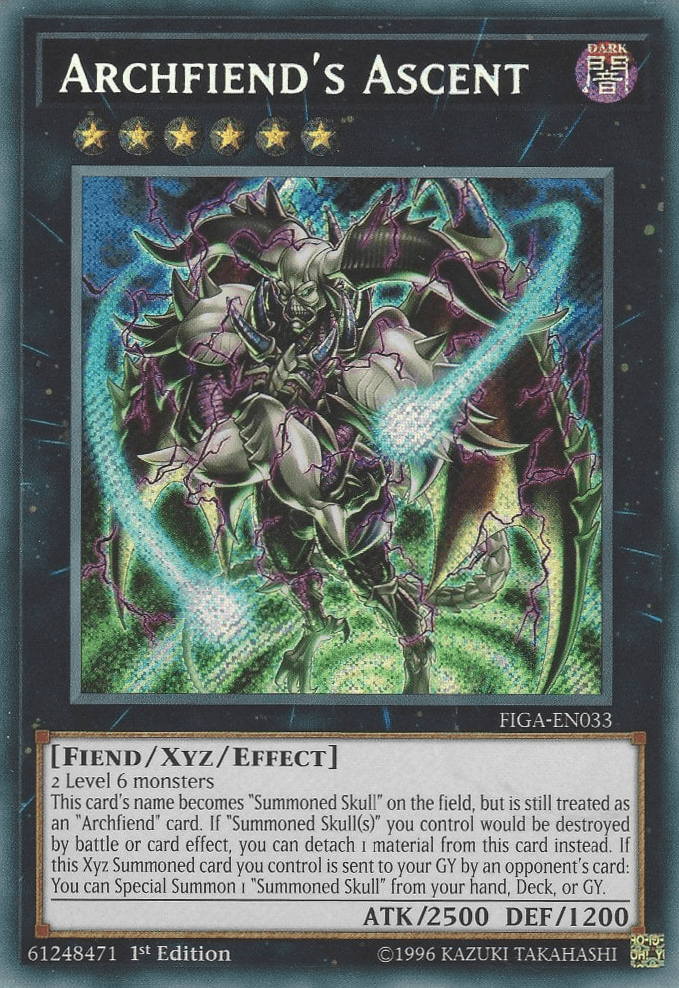 1st Edition, Dark, Fiend, Fists of the Gadgets, Secret Rare, Xyz/Effect Monster Archfiend's Ascent [FIGA-EN033] Secret Rare - Trading Card World