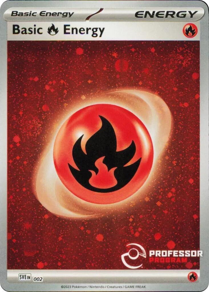 002, Energy, Holofoil, Professor Program Promos, Promo Fire Energy (002) (2023) [Professor Program Promos] - Trading Card World