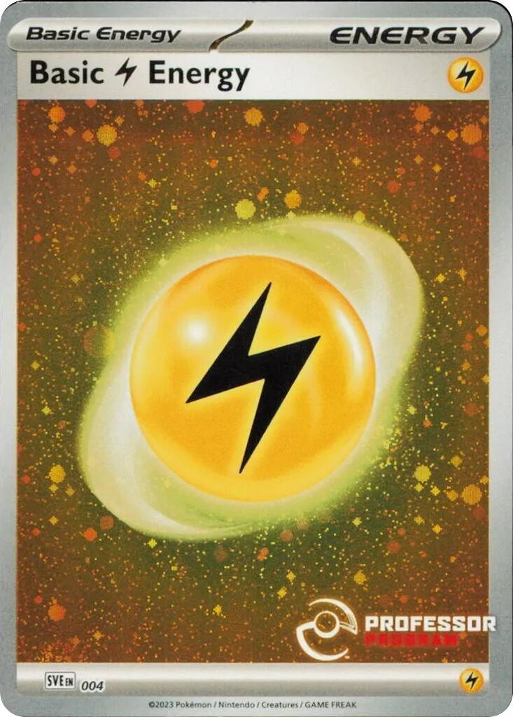 004, Energy, Holofoil, Professor Program Promos, Promo Lightning Energy (004) (2023) [Professor Program Promos] - Trading Card World