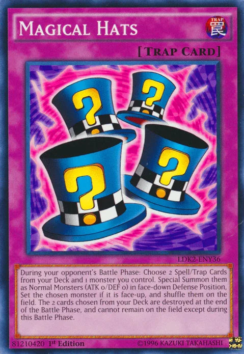 1st Edition, Common, Legendary Decks II, Normal Trap, Trap, Unlimited Magical Hats [LDK2-ENY36] Common - Trading Card World