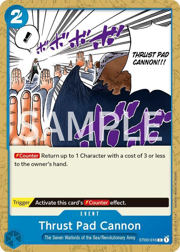 Common, Event, Revision Pack Cards, Revolutionary Army, The Seven Warlords of the Sea Thrust Pad Cannon [Revision Pack Cards] - Trading Card World