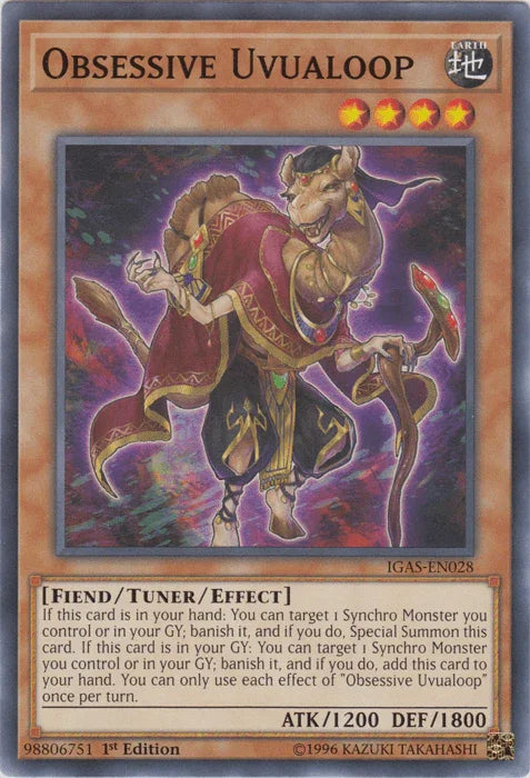 1st Edition, Common, Earth, Fiend, Ignition Assault, Tuner/Effect Monster, Unlimited Obsessive Uvualoop [IGAS-EN028] Common - Trading Card World