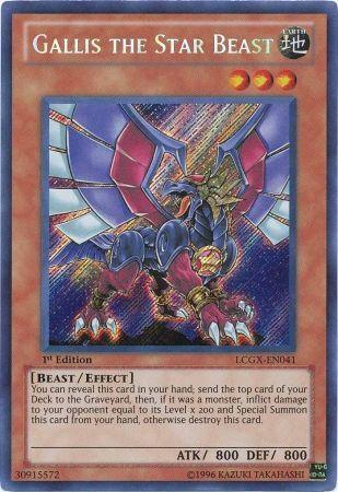 1st Edition, Beast, Earth, Effect Monster, Legendary Collection 2, Secret Rare, Unlimited Gallis the Star Beast [LCGX-EN041] Secret Rare - Trading Card World