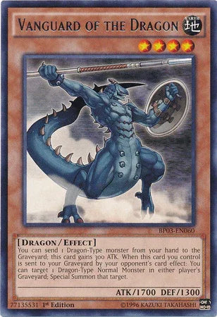 1st Edition, Battle Pack 3: Monster League, Dragon, Earth, Effect Monster, Rare Vanguard of the Dragon [BP03-EN060] Rare - Trading Card World