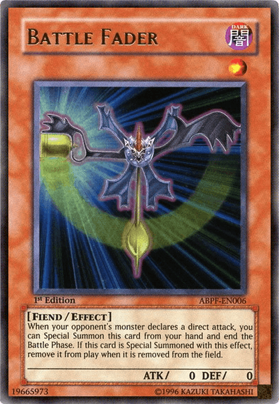 1st Edition, Absolute Powerforce, Dark, Effect Monster, Fiend, Ultra Rare, Unlimited Battle Fader [ABPF-EN006] Ultra Rare - Trading Card World