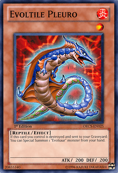1st Edition, Common, Effect Monster, Fire, Order of Chaos, Reptile, Unlimited Evoltile Pleuro [ORCS-EN025] Common - Trading Card World