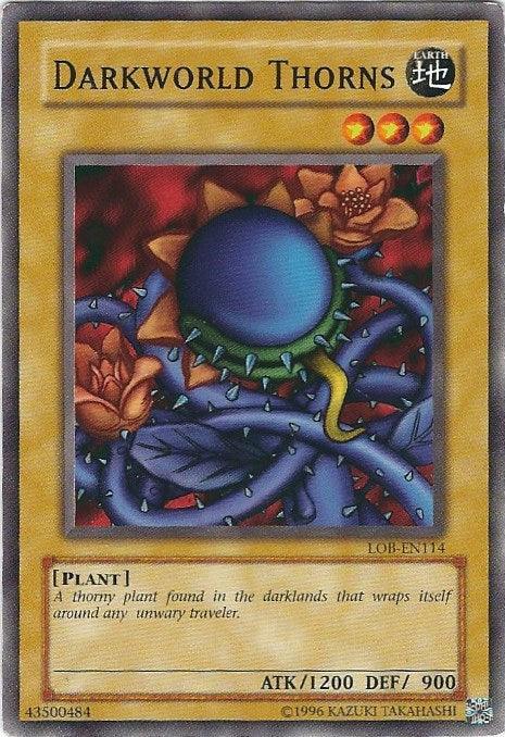 Common, Earth, Normal Monster, Plant, The Legend of Blue Eyes White Dragon, Unlimited Darkworld Thorns [LOB-EN114] Common - Trading Card World