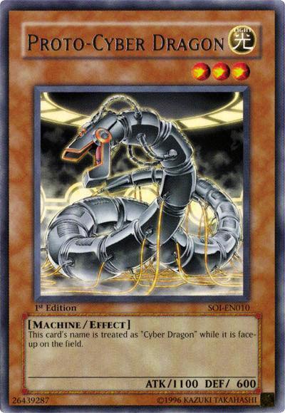 1st Edition, Effect Monster, Light, Machine, Rare, Shadow of Infinity, Unlimited Proto-Cyber Dragon [SOI-EN010] Rare - Trading Card World
