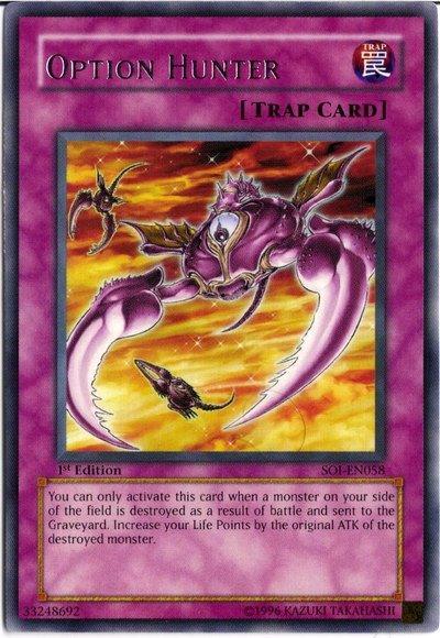 1st Edition, Normal Trap, Rare, Shadow of Infinity, Trap, Unlimited Option Hunter [SOI-EN058] Rare - Trading Card World