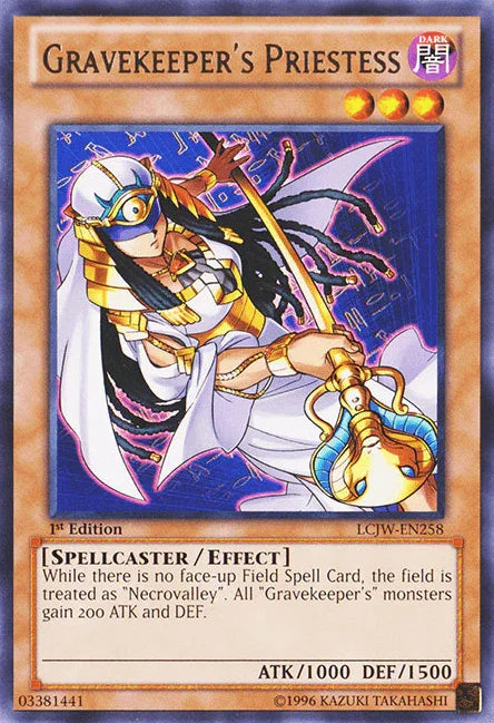 1st Edition, Dark, Effect Monster, Legendary Collection 4: Joey's World, Rare, Spellcaster Gravekeeper's Priestess [LCJW-EN258] Rare - Trading Card World