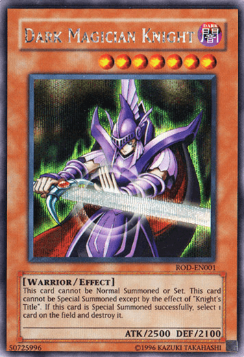 Dark, Effect Monster, Secret Rare, Unlimited, Video Game Promotional Cards, Warrior Dark Magician Knight (Reshef of Destruction) [ROD-EN001] Secret Rare - Trading Card World