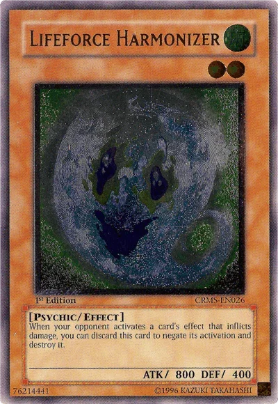 1st Edition, Crimson Crisis, Effect Monster, Psychic, Ultimate Rare, Unlimited, Wind Lifeforce Harmonizer [CRMS-EN026] Ultimate Rare - Trading Card World