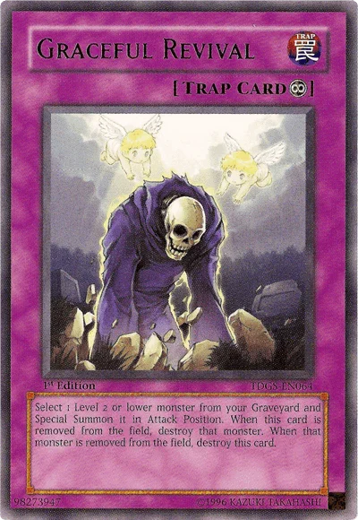 1st Edition, Continuous Trap, Rare, The Duelist Genesis, Trap, Unlimited Graceful Revival [TDGS-EN064] Rare - Trading Card World