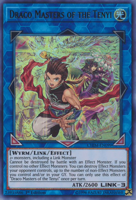 1st Edition, Chaos Impact, Light, Link/Effect Monster, Ultra Rare, Unlimited, Wyrm Draco Masters of the Tenyi [CHIM-EN099] Ultra Rare - Trading Card World