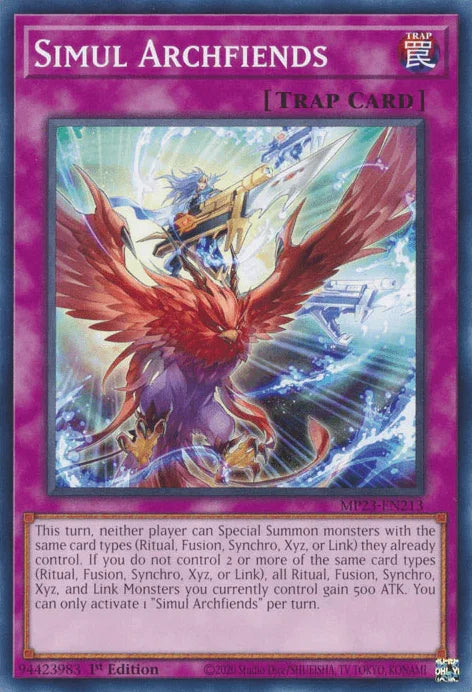 1st Edition, Common, Dueling Heroes Collectors Tin - Mega Pack (25th Anniversary Edition), Normal Trap, Trap Simul Archfiends [MP23-EN213] Common - Trading Card World