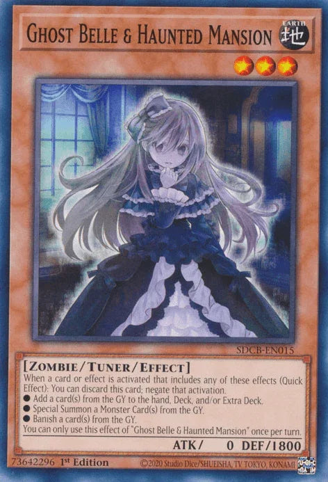 1st Edition, Common, Earth, Structure Deck: Legend of the Crystal Beasts, Tuner/Effect Monster, Zombie Ghost Belle & Haunted Mansion [SDCB-EN015] Common - Trading Card World