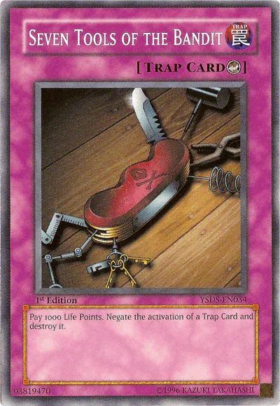 1st Edition, Common, Counter Trap, Starter Deck: Syrus Truesdale, Trap, Unlimited Seven Tools of the Bandit [YSDS-EN034] Common - Trading Card World