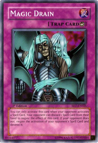 1st Edition, Common, Counter Trap, Structure Deck: Invincible Fortress, Trap, Unlimited Magic Drain [SD7-EN028] Common - Trading Card World