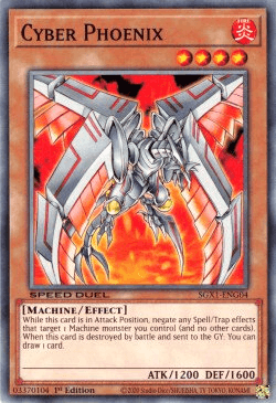 1st Edition, Common, Effect Monster, Fire, Machine, Speed Duel GX: Duel Academy Box Cyber Phoenix [SGX1-ENG04] Common - Trading Card World
