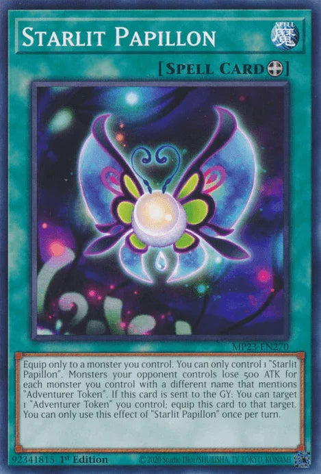 1st Edition, Common, Dueling Heroes Collectors Tin - Mega Pack (25th Anniversary Edition), Equip Spell, Spell Starlit Papillon [MP23-EN270] Common - Trading Card World
