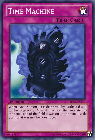 1st Edition, Battle Pack 2: War of the Giants, Common, Normal Trap, Trap, Unlimited Time Machine [BP02-EN200] Common - Trading Card World