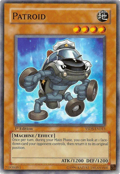 1st Edition, Common, Earth, Effect Monster, Machine, Starter Deck: Syrus Truesdale, Unlimited Patroid [YSDS-EN013] Common - Trading Card World