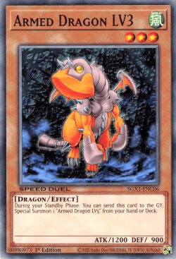 1st Edition, Common, Dragon, Normal Monster, Speed Duel GX: Duel Academy Box, Wind Armed Dragon LV3 [SGX1-ENC06] Common - Trading Card World
