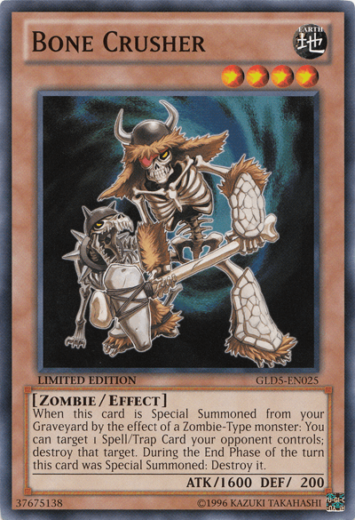 Common, Earth, Effect Monster, Gold Series: Haunted Mine, Limited, Zombie Bone Crusher [GLD5-EN025] Common - Trading Card World