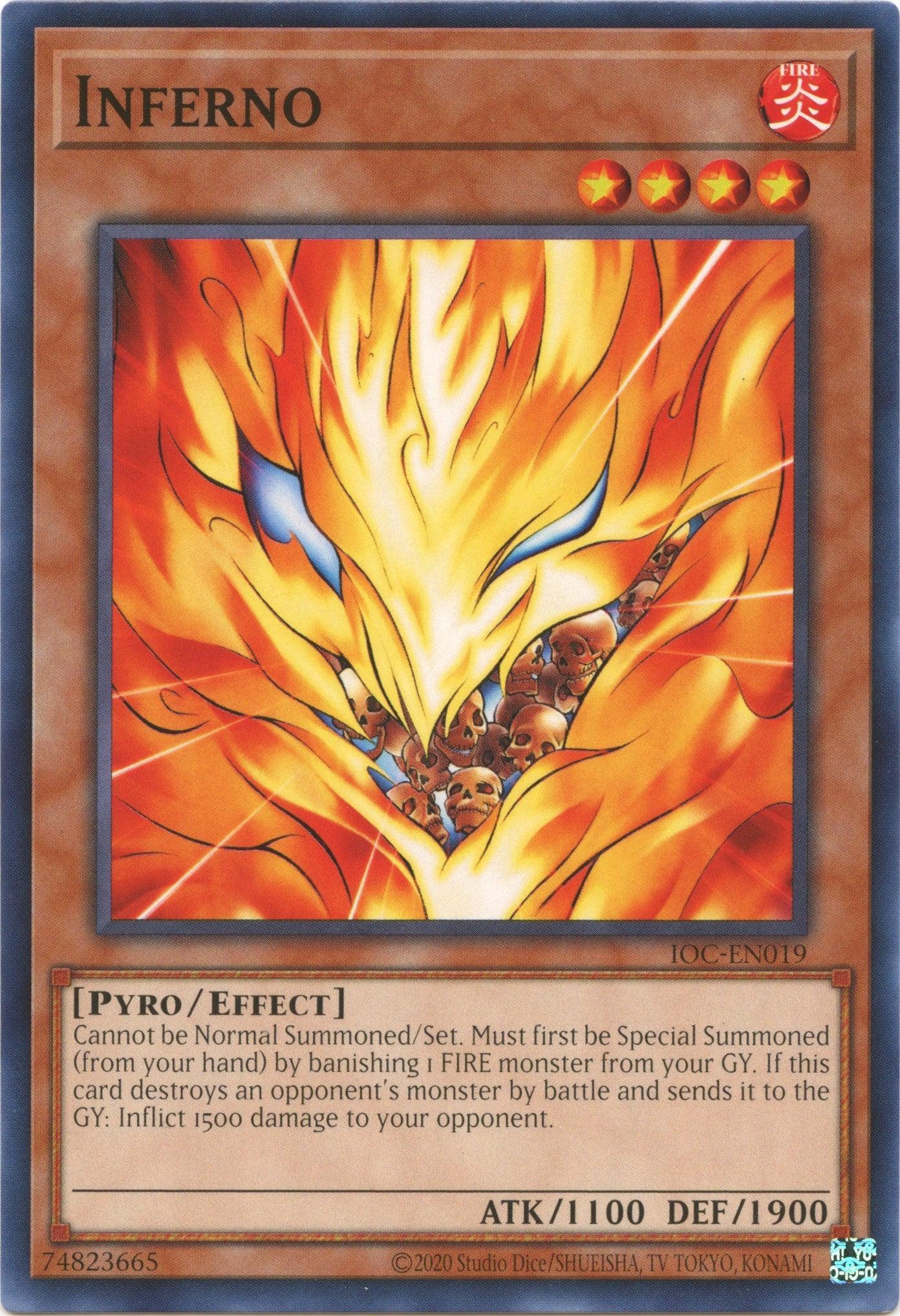 Common, Effect Monster, Fire, Invasion of Chaos (25th Anniversary Edition), Pyro, Unlimited Inferno (25th Anniversary) [IOC-EN019] Common - Trading Card World