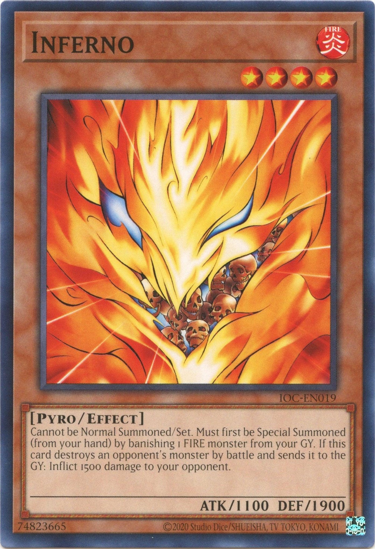 Common, Effect Monster, Fire, Invasion of Chaos (25th Anniversary Edition), Pyro, Unlimited Inferno (25th Anniversary) [IOC-EN019] Common - Trading Card World