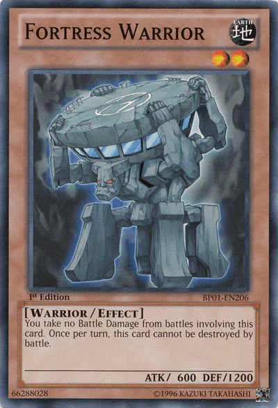 1st Edition, Battle Pack: Epic Dawn, Common, Earth, Effect Monster, Unlimited, Warrior Fortress Warrior [BP01-EN206] Common - Trading Card World