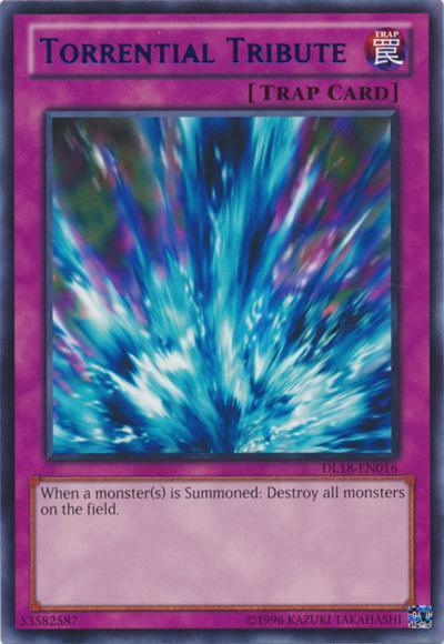 Duelist League Promo, Normal Trap, Rare, Trap, Unlimited Torrential Tribute (Green) [DL18-EN016] Rare - Trading Card World