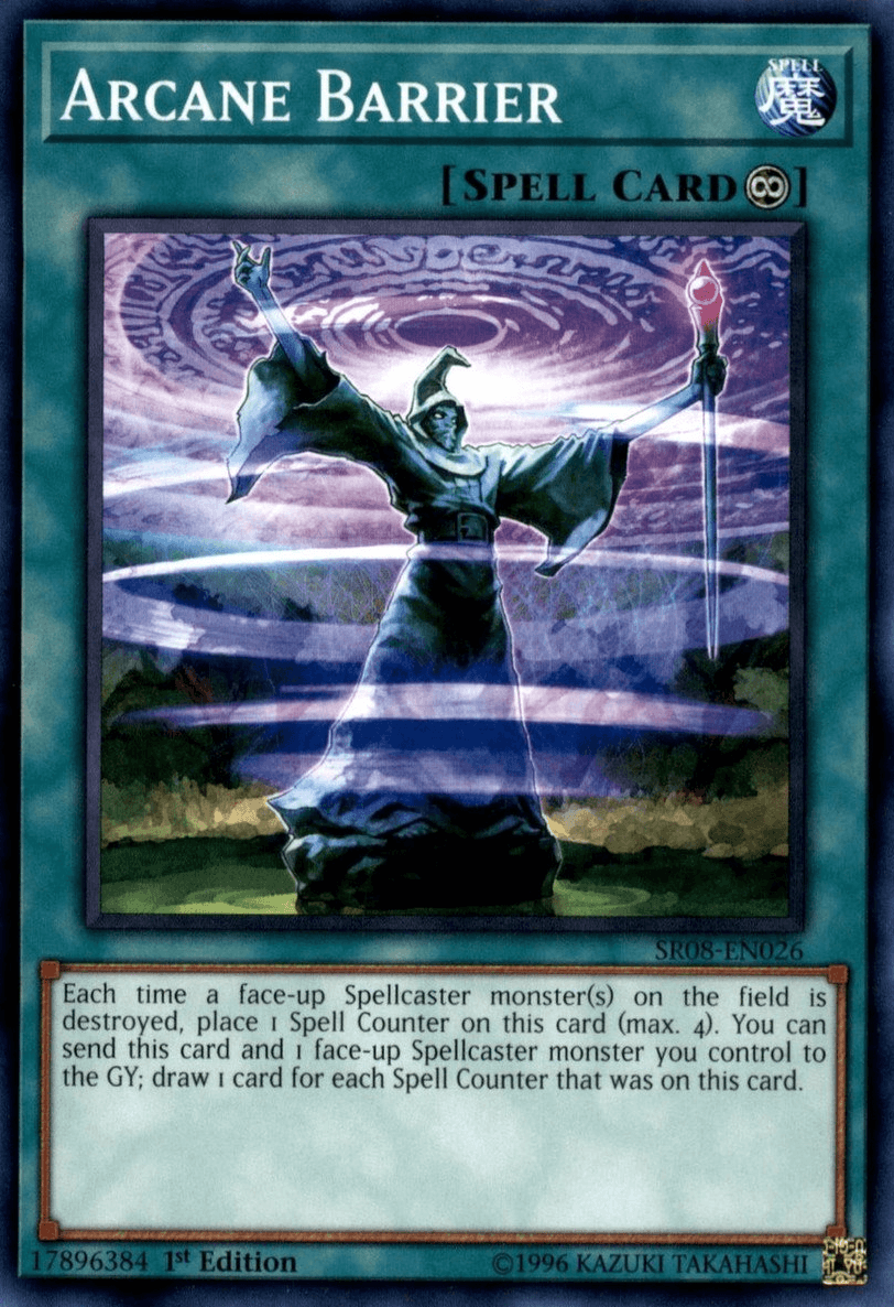 1st Edition, Common, Continuous Spell, Spell, Structure Deck: Order of the Spellcasters Arcane Barrier [SR08-EN026] Common - Trading Card World