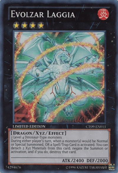 2012 Collectors Tin, Dragon, Fire, Limited, Super Rare, Xyz/Effect Monster Evolzar Laggia [CT09-EN011] Super Rare - Trading Card World