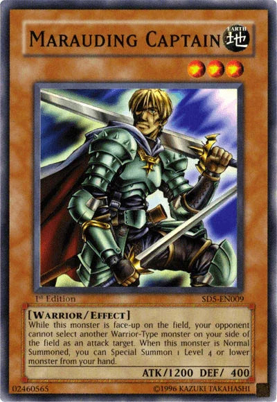 1st Edition, Common, Earth, Effect Monster, Structure Deck: Warrior's Triumph, Warrior Marauding Captain [SD5-EN009] Common - Trading Card World