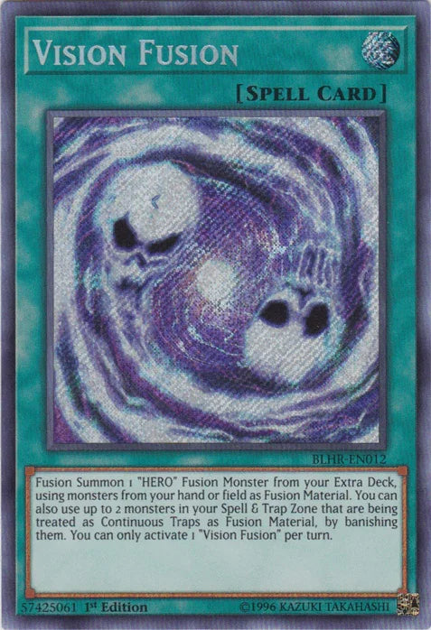 1st Edition, Battles of Legend: Hero's Revenge, Normal Spell, Secret Rare, Spell Vision Fusion [BLHR-EN012] Secret Rare - Trading Card World