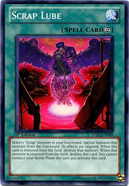 1st Edition, Common, Continuous Spell, Spell, Starstrike Blast, Unlimited Scrap Lube [STBL-EN049] Common - Trading Card World