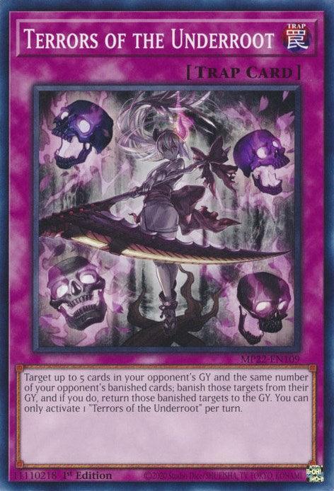 1st Edition, 2022 Tin of the Pharaoh's Gods, Common, Normal Trap, Trap Terrors of the Underroot [MP22-EN109] Common - Trading Card World