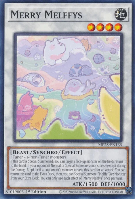 1st Edition, Beast, Common, Dueling Heroes Collectors Tin - Mega Pack (25th Anniversary Edition), Earth, Synchro/Effect Monster Merry Melffys [MP23-EN135] Common - Trading Card World