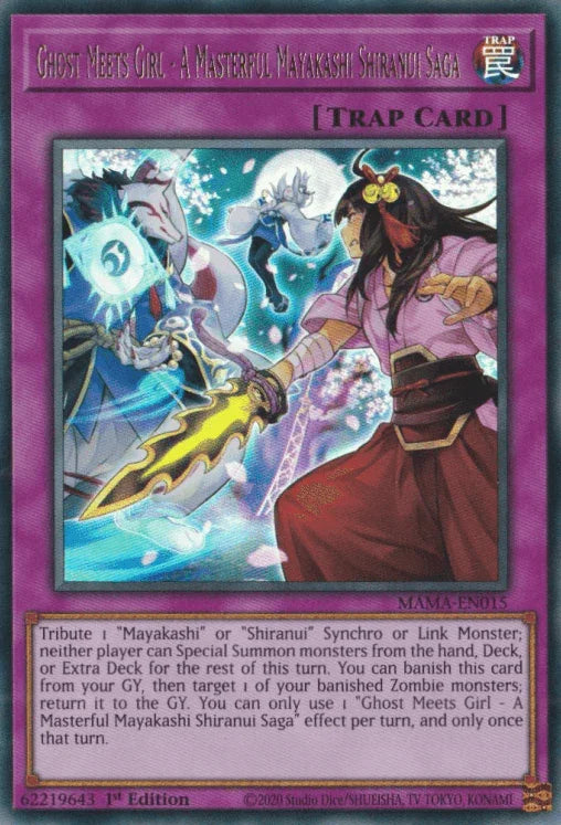1st Edition, Magnificent Mavens, Normal Trap, Trap, Ultra Rare Ghost Meets Girl - A Masterful Mayakashi Shiranui Saga [MAMA-EN015] Ultra Rare - Trading Card World
